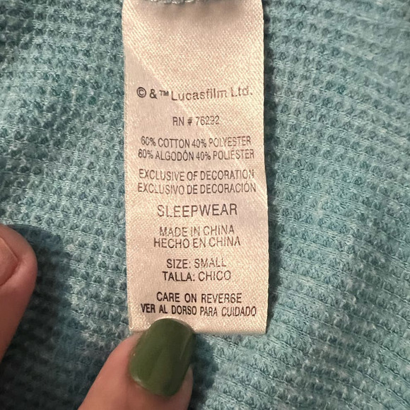 Star Wars Darth Vader Womens Thermal Long Sleeve Sleep Shirt Cotton Blend Size S - Picture 11 of 13